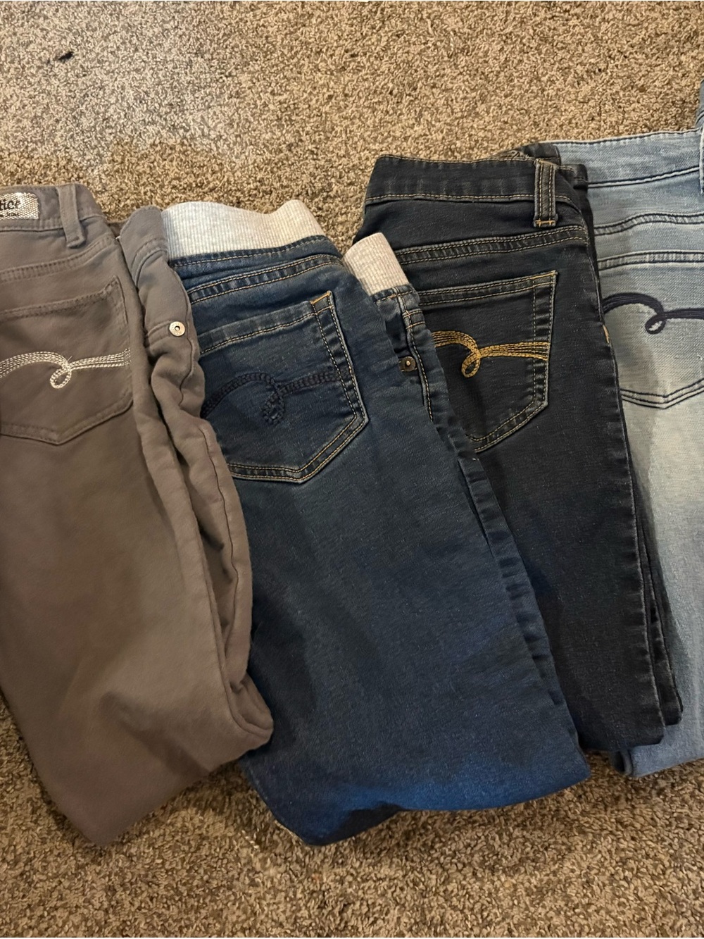 Girls size 10 slim Justice pants lot